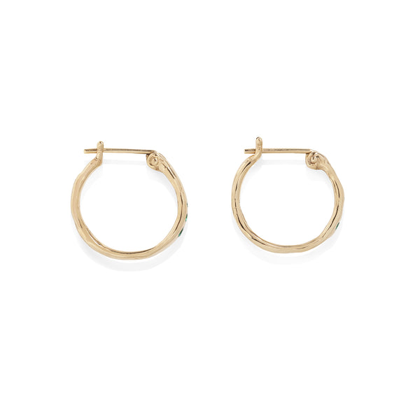 Vida Emerald Hoops