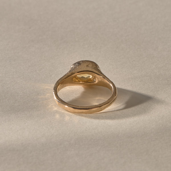 Solara Citrine Signet Ring