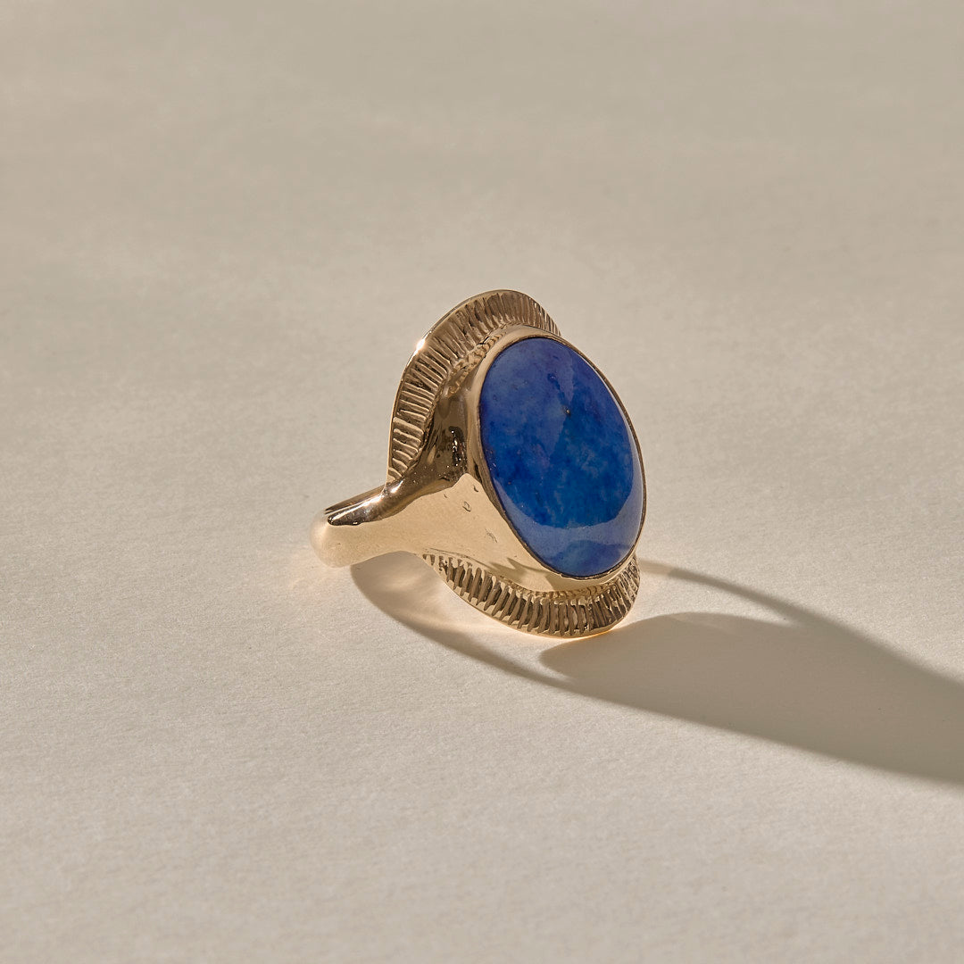 Inanna Lapis Shield Ring