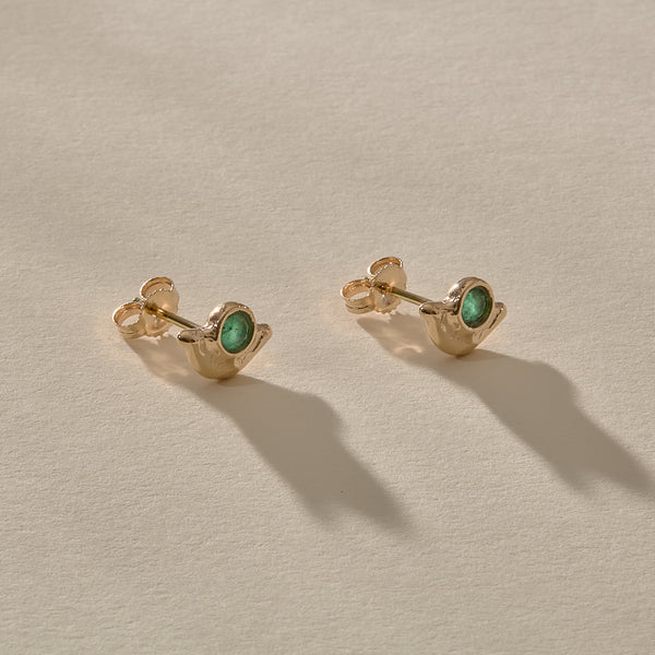 Vida Emerald Studs