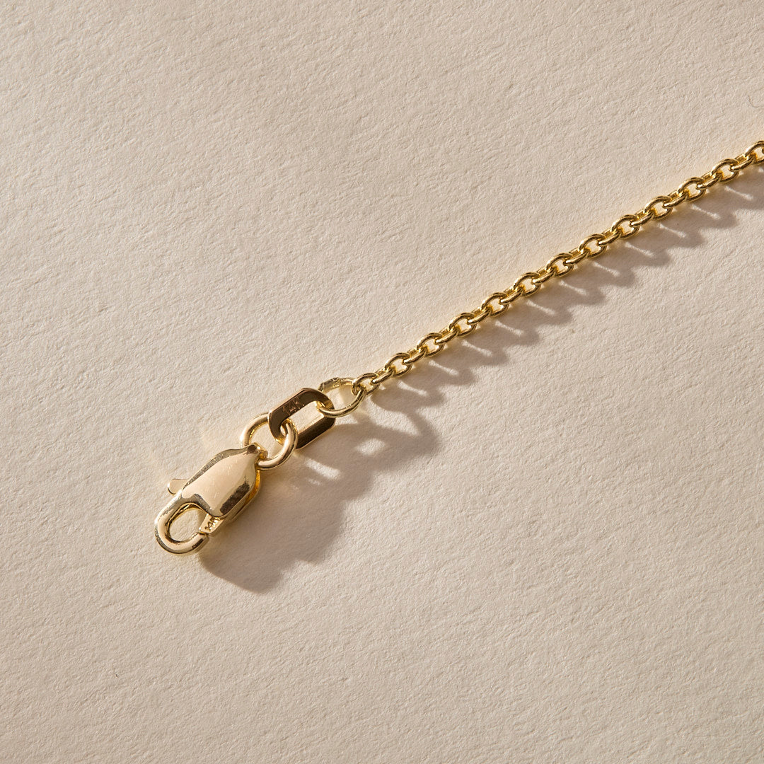 14k Gold Round Cable Chain Necklace