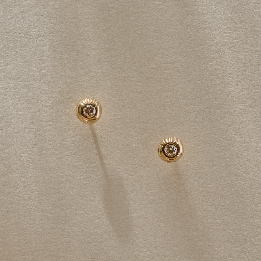 Temple Champagne Diamond Studs
