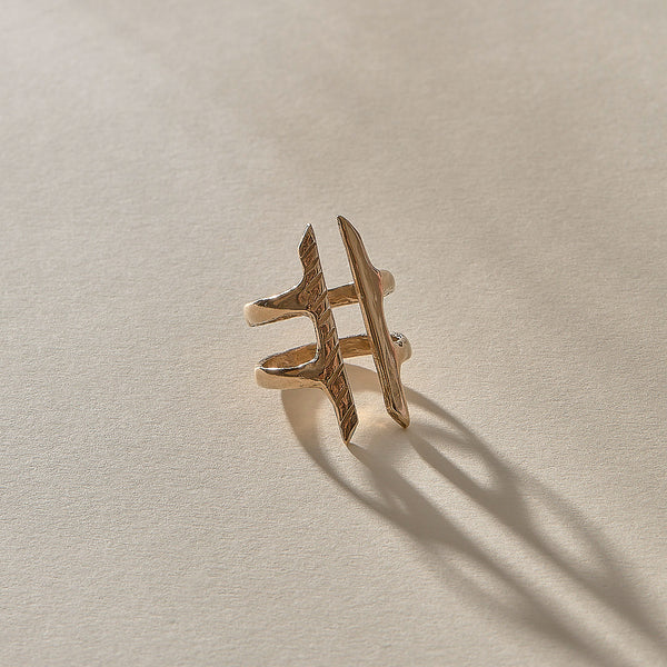 Akash Shield Ring | Bronze