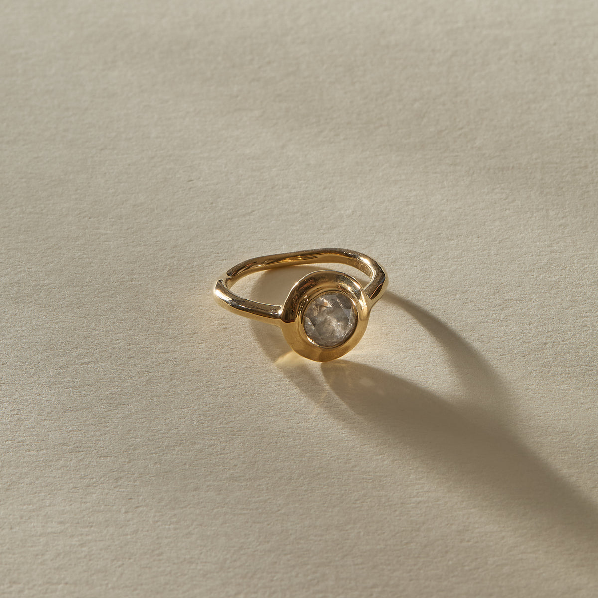 Nova Brilliant Cut Grey Salt & Pepper Diamond Ring | OOAK