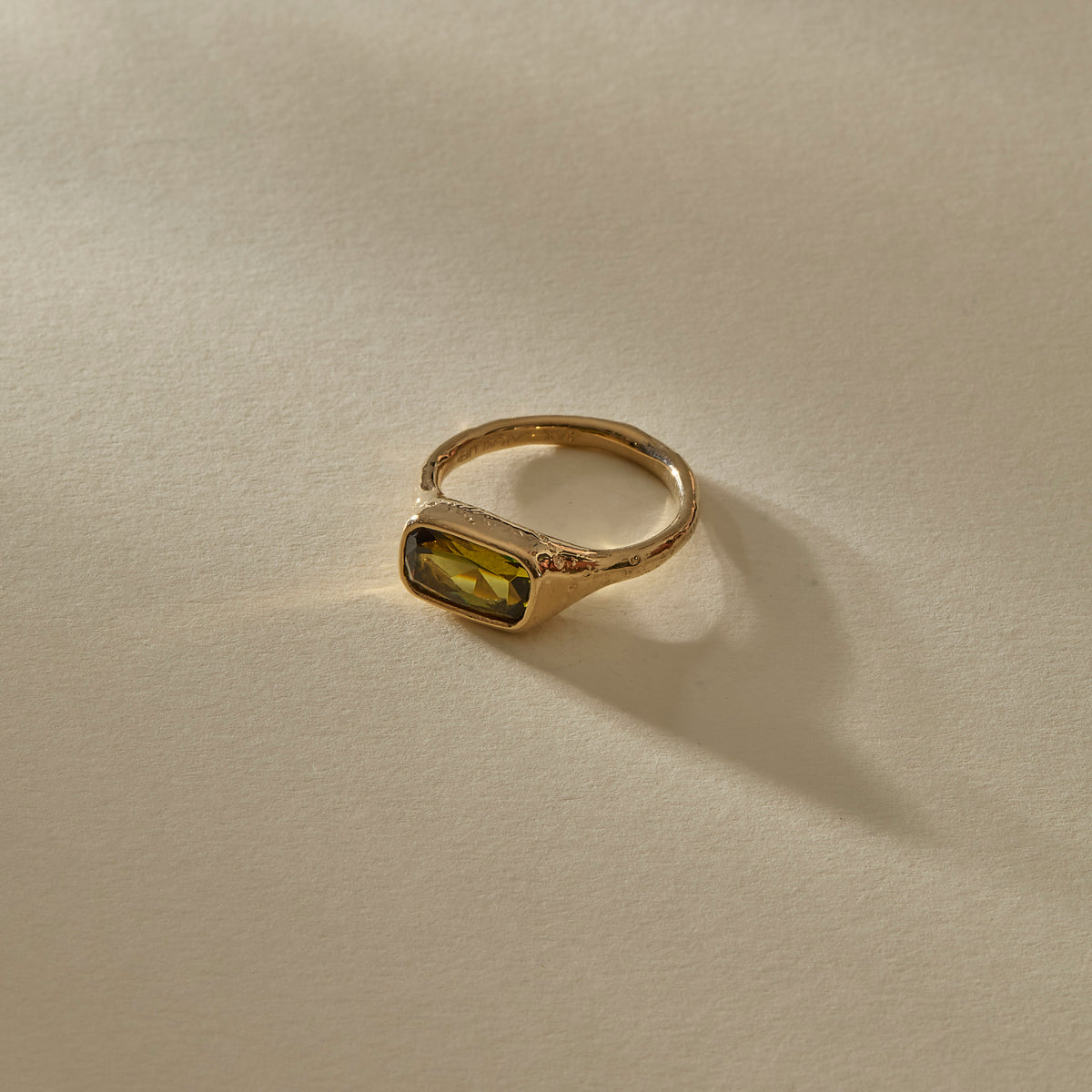 Green Tourmaline Signet II | Gold | OOAK