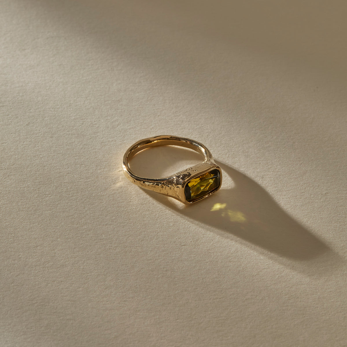 Green Tourmaline Signet II | Gold | OOAK