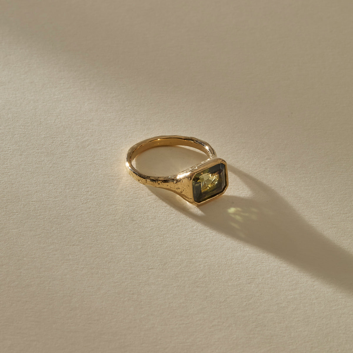 Green Tourmaline Signet III | Gold | OOAK
