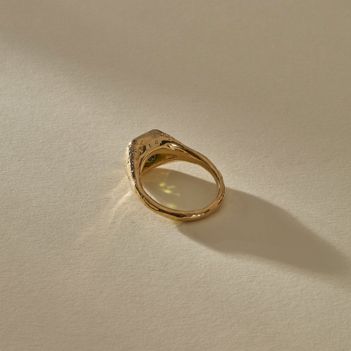Green Tourmaline Signet IV | Gold | OOAK