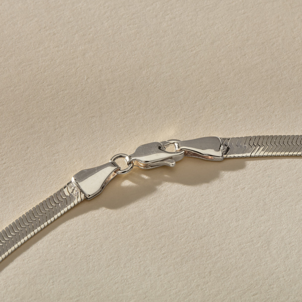 Fehu 4.5mm Herringbone Necklace | Silver