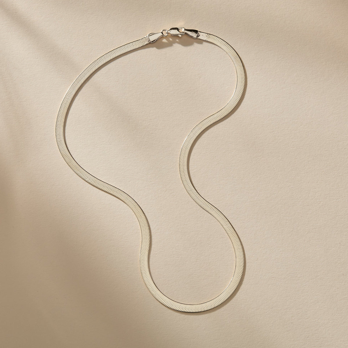 Fehu 4.5mm Herringbone Necklace | Silver