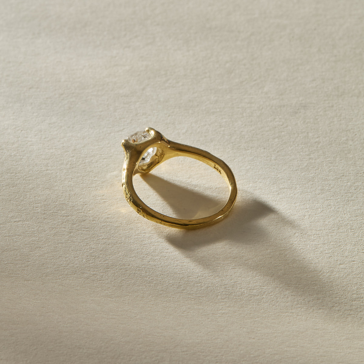 Amara Rough Polished Diamond Ring | OOAK