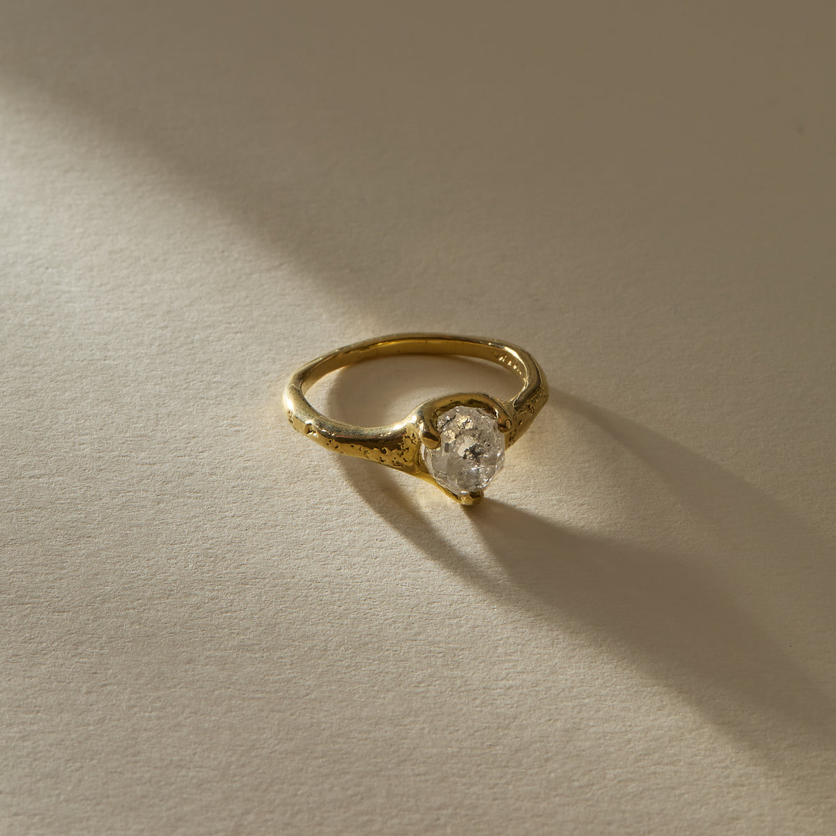 Amara Rough Polished Diamond Ring | OOAK