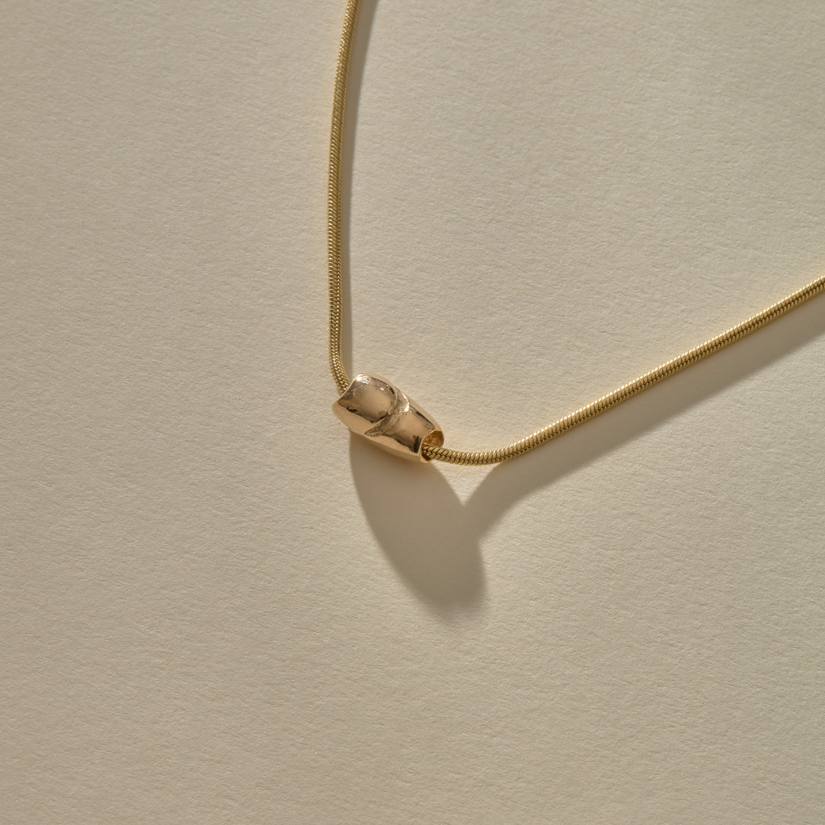 Crescent Stone Necklace | Gold