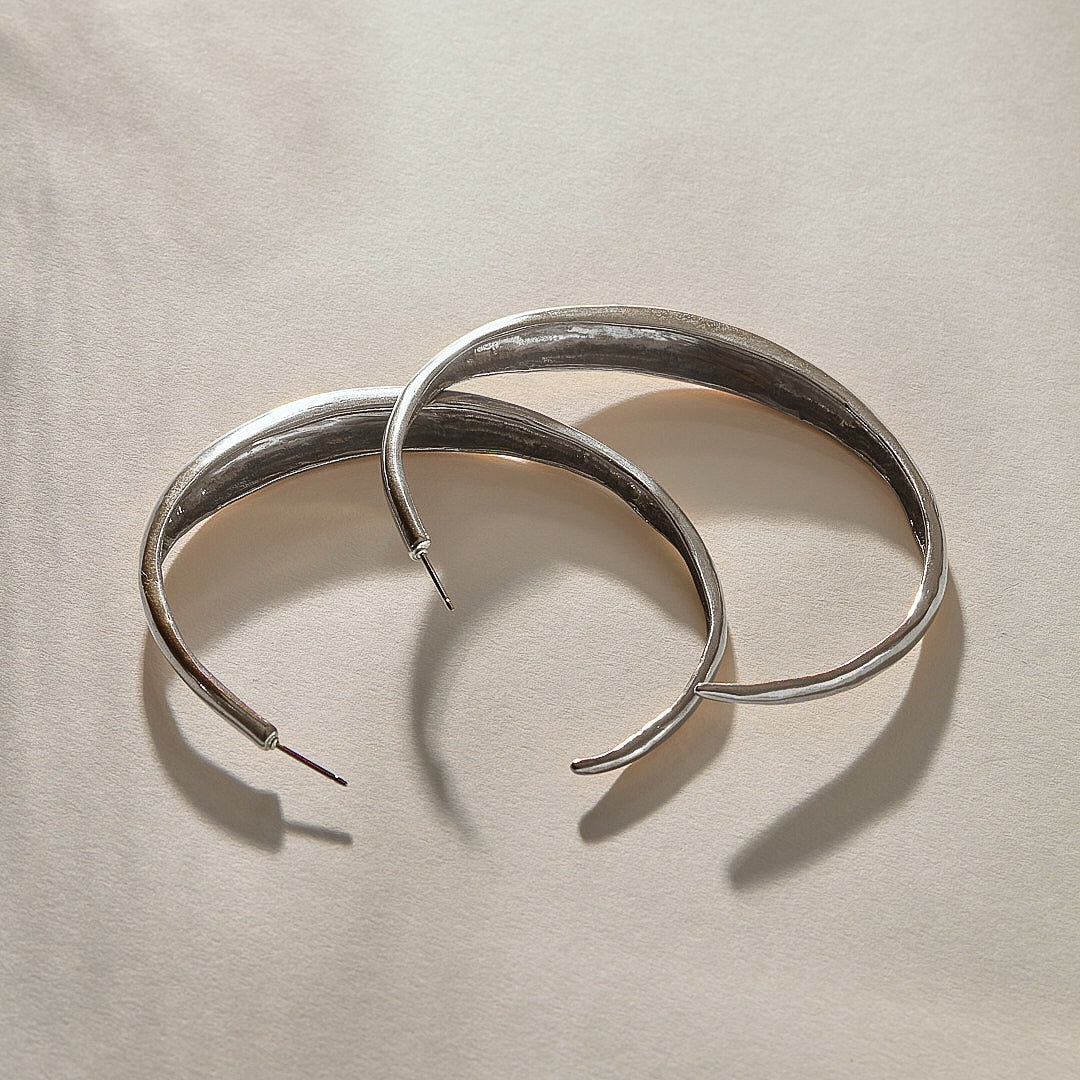 Cleo Hoops | Silver