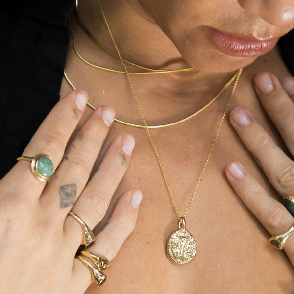 Ancient Coin Necklace | Gold