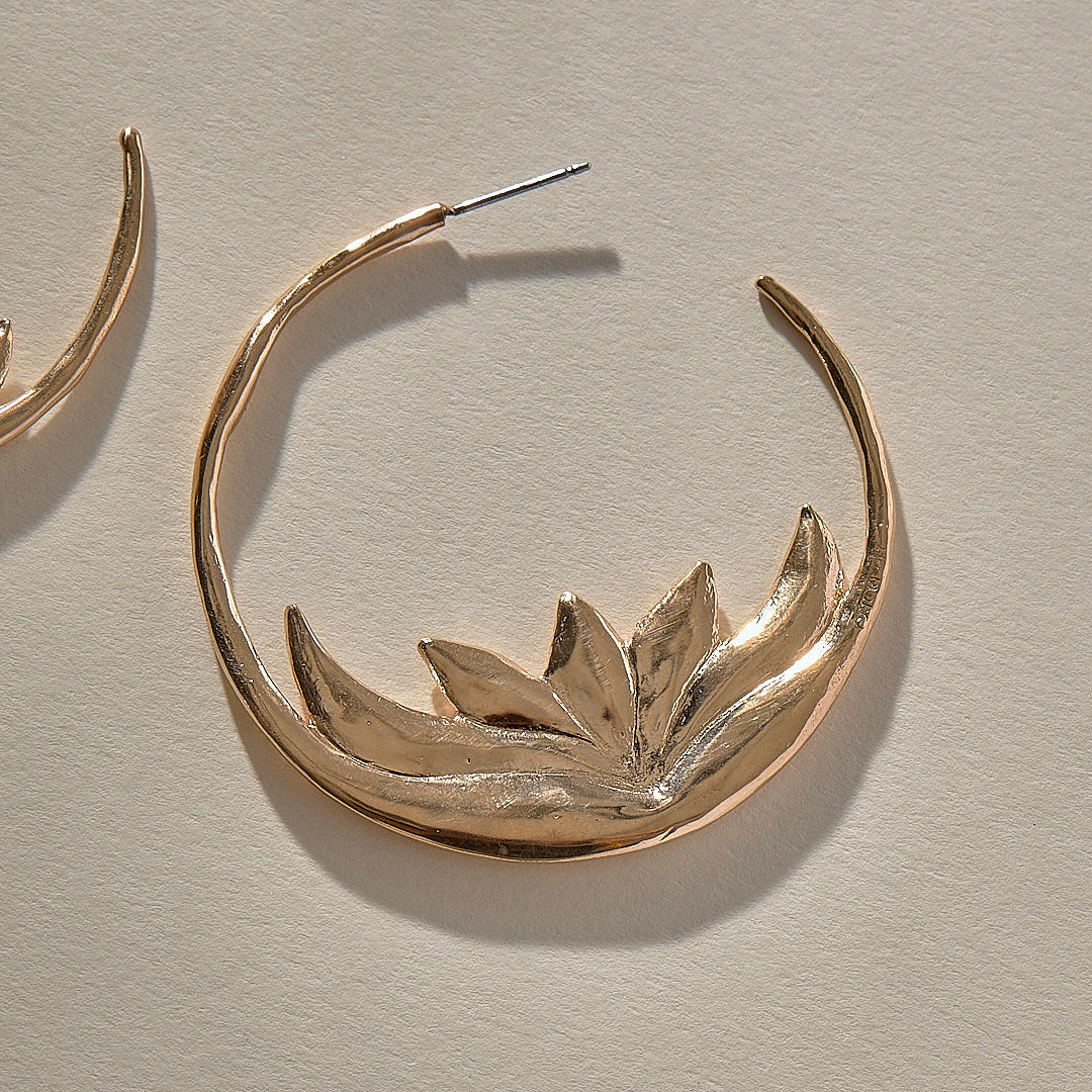 Lotus Hoops | Bronze