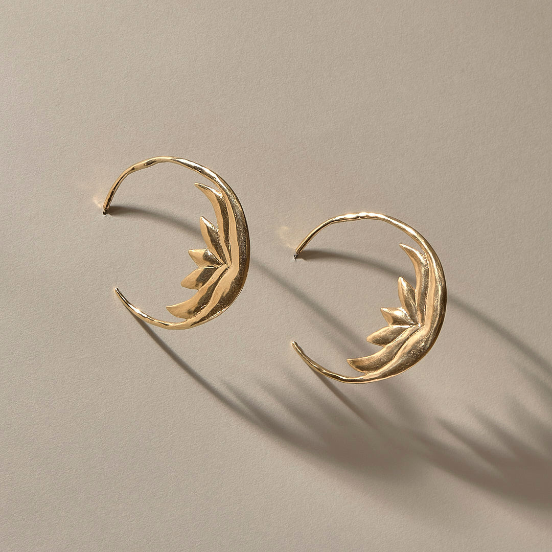 Lotus Hoops | Gold