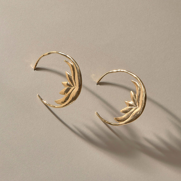 Lotus Hoops | Gold