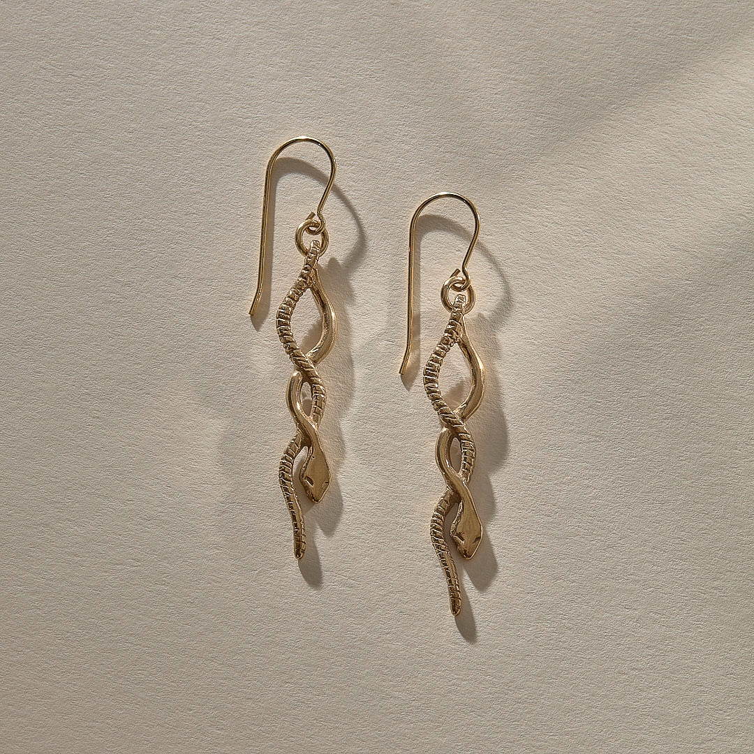 Serpent Earrings | Gold
