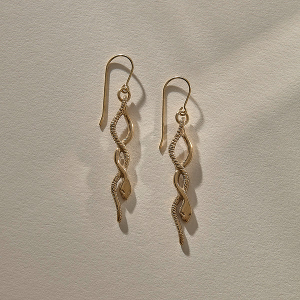 Serpent Earrings | Gold