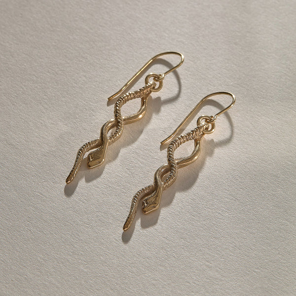 Serpent Earrings | Gold