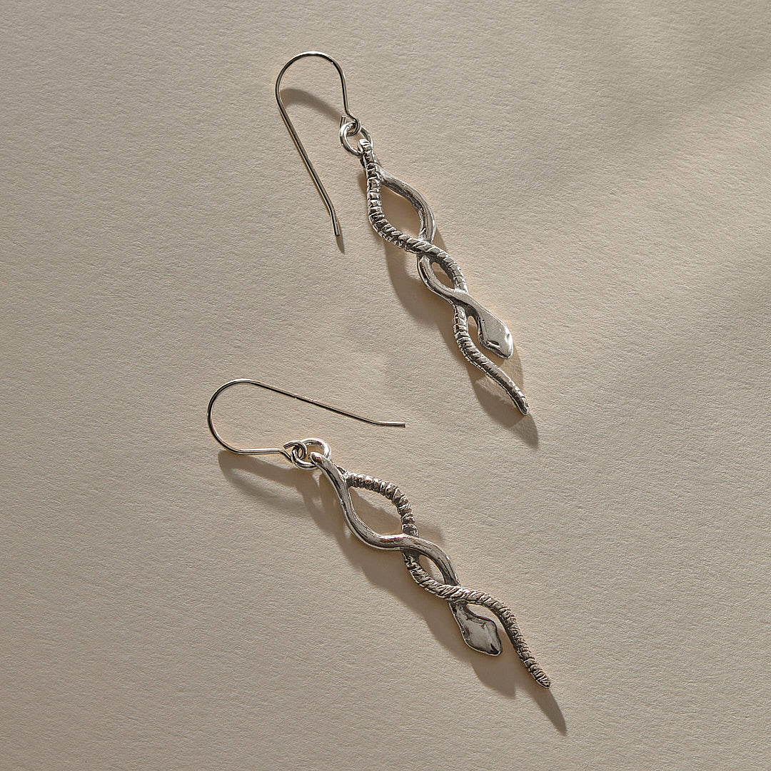 Serpent Earrings | Bronze
