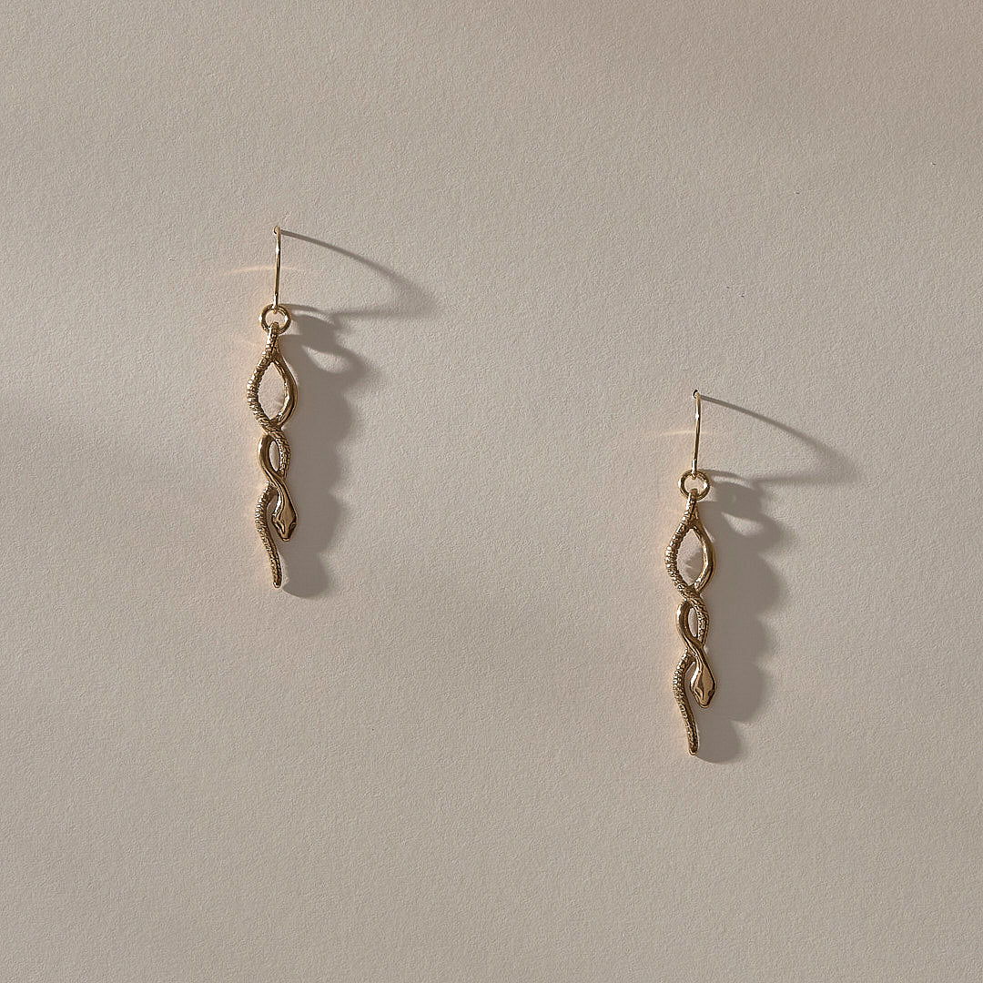 Serpent Earrings | Gold