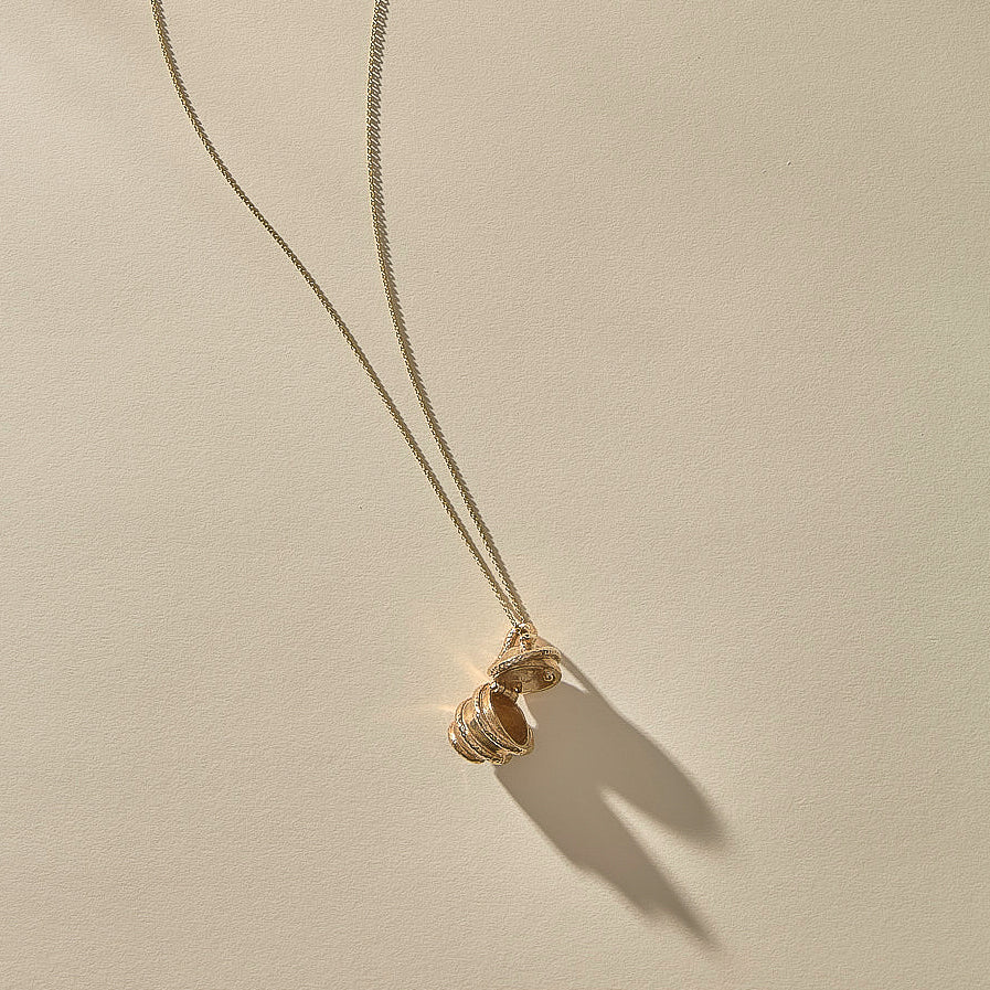 Orphic Egg Capsule Necklace | Gold
