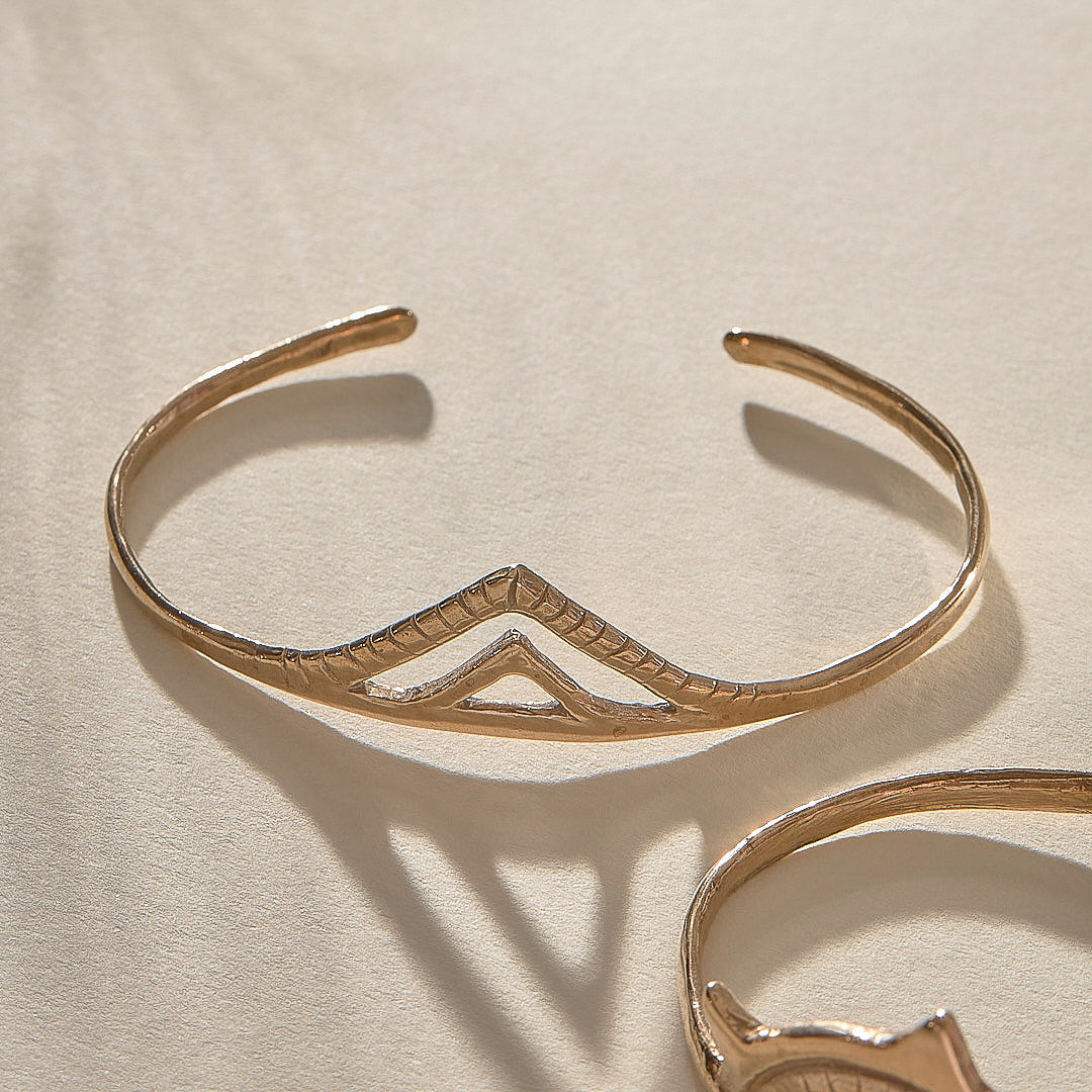 Sunkeeper + Pyramids Cuff Set | Bronze