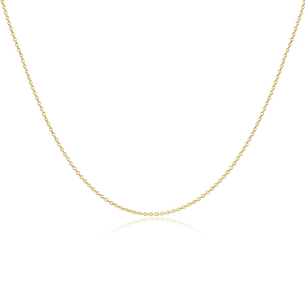14k Gold Round Cable Chain Necklace