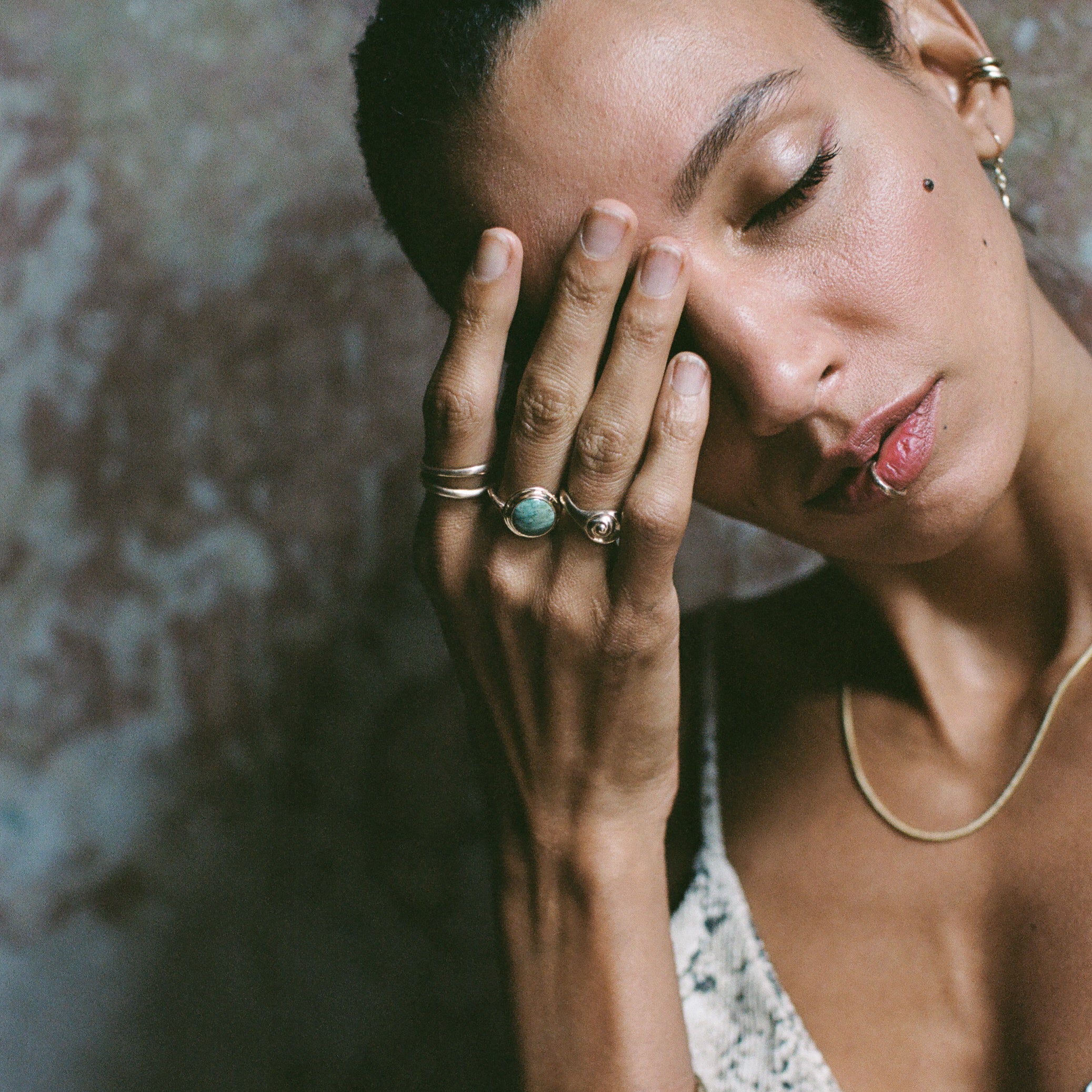Reverie Jasper Amulet Ring ll | Gold