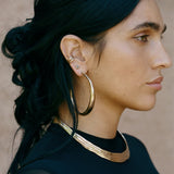 Temple Black Diamonds Studs | Silver