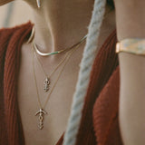 Mini Ma'at Charm Necklace | Bronze