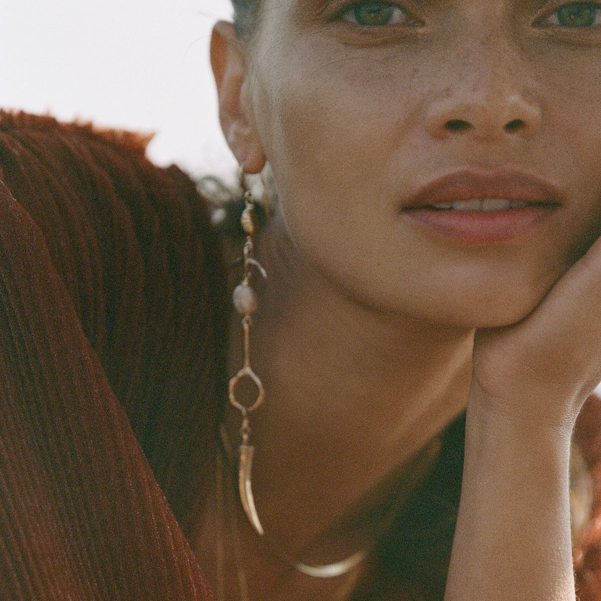 Gathering the Bones Earrings | Gold