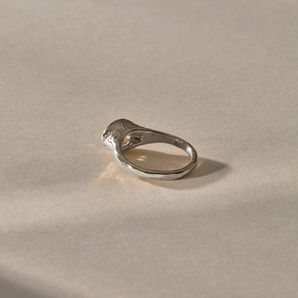 Solara Citrine Signet Ring | Silver