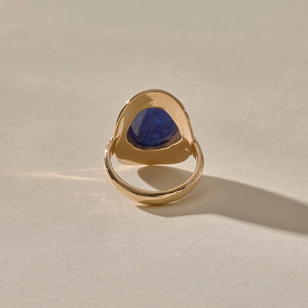 Inanna Lapis Shield Ring