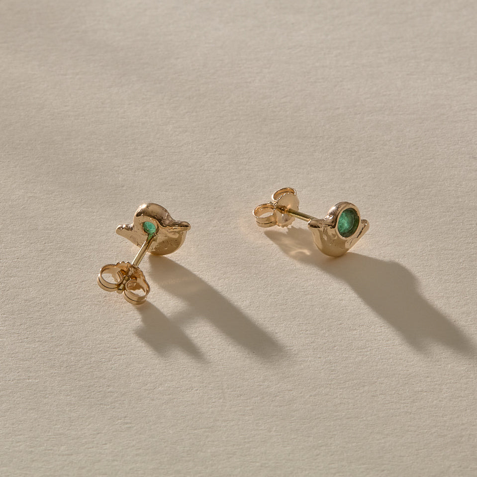 Vida Emerald Studs