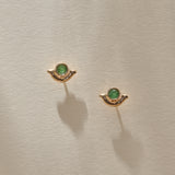 Vida Emerald Studs