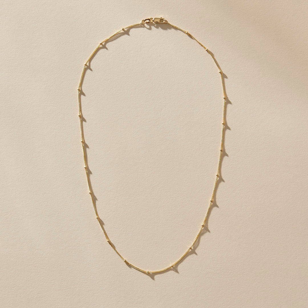 14k Gold Eros Satellite Chain Necklace
