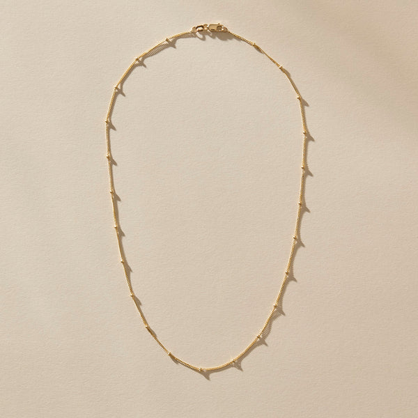 14k Gold Eros Satellite Chain Necklace