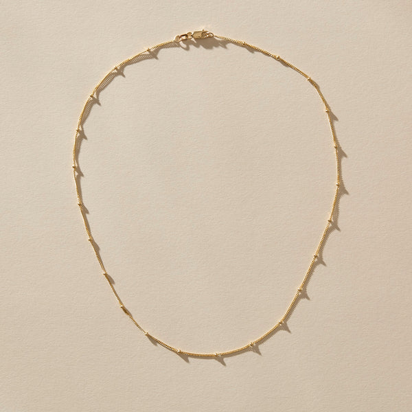 14k Gold Eros Satellite Chain Necklace