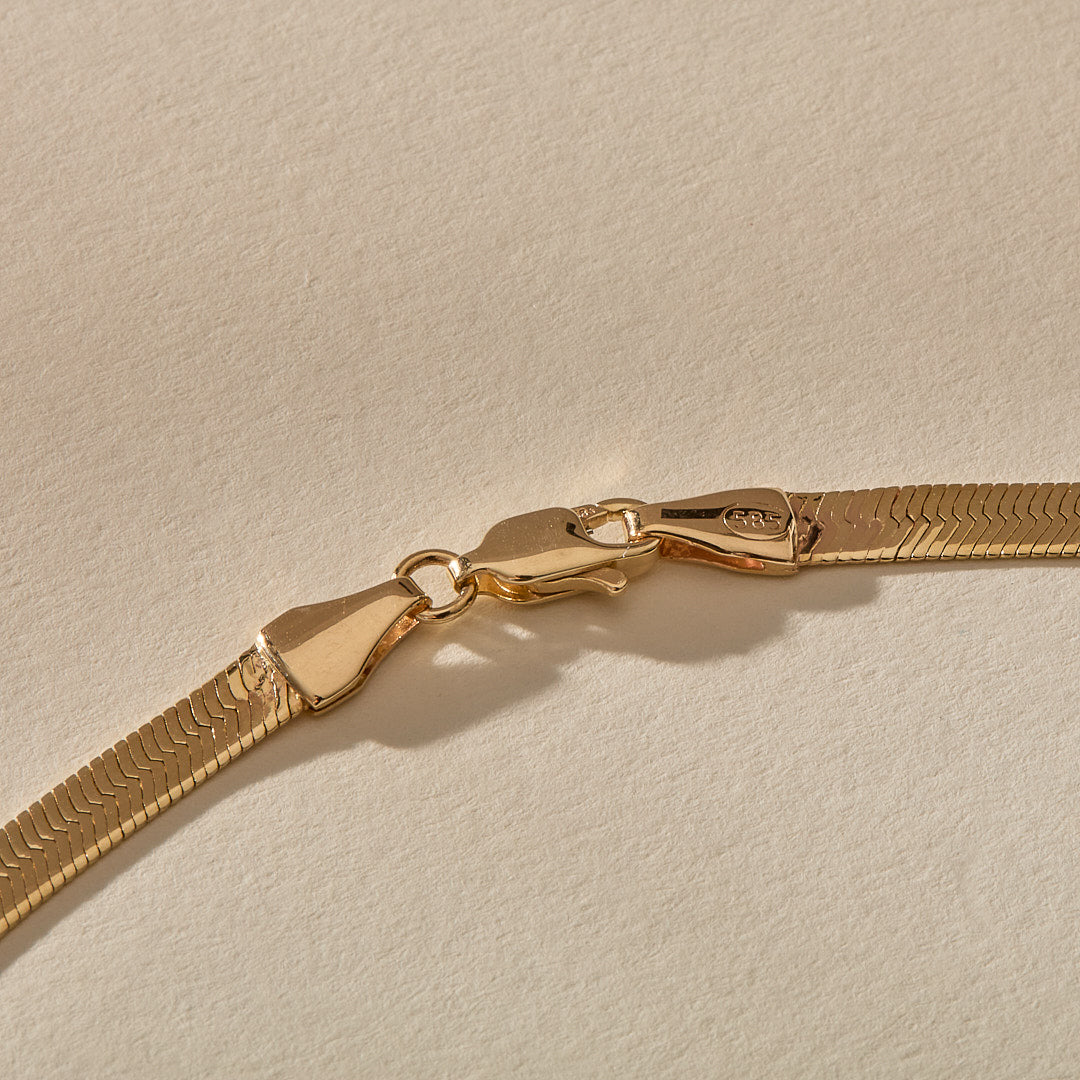 Fehu 4.5mm Herringbone Necklace