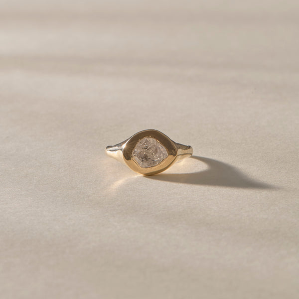 Rough Polished Diamond Signet #2