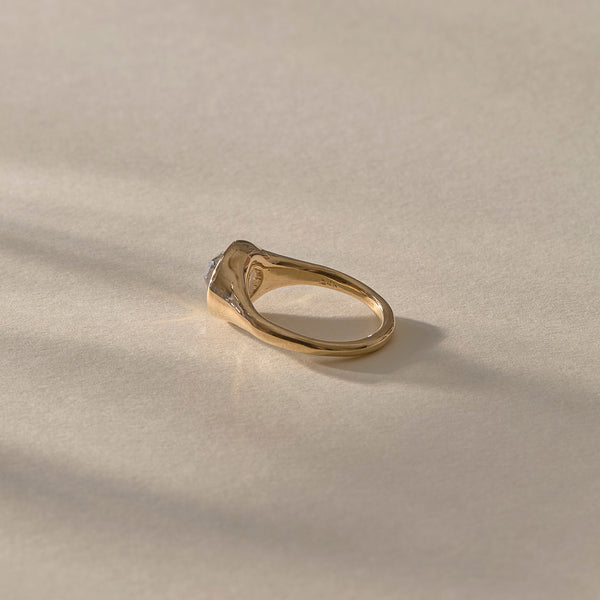 Rough Polished Diamond Signet #2