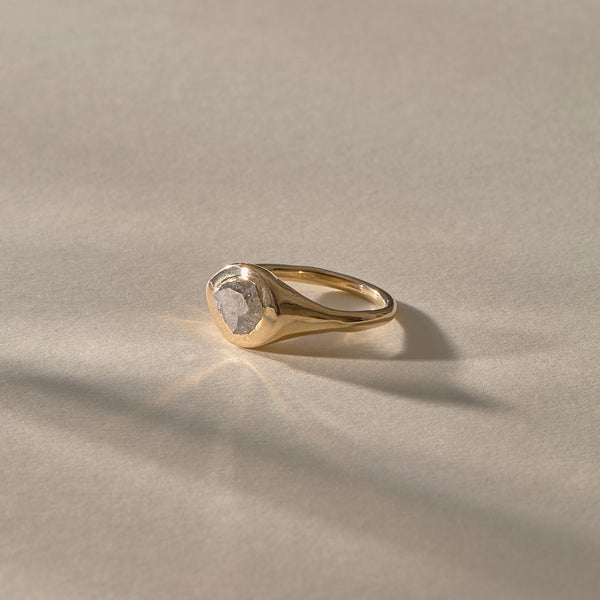 Rough Polished Diamond Signet #2