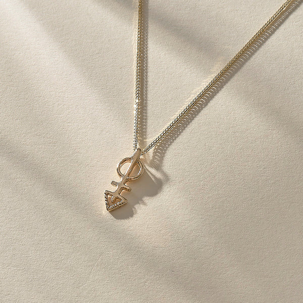The Gold Mini Ma'at Charm Necklace