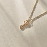 Mini Ma'at Charm Necklace | Gold