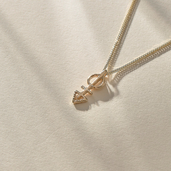 The Gold Mini Ma'at Charm Necklace