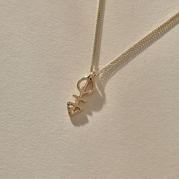 The Gold Mini Ma'at Charm Necklace