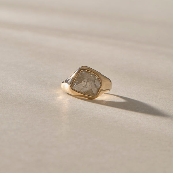 Rough Polished Diamond Signet #1